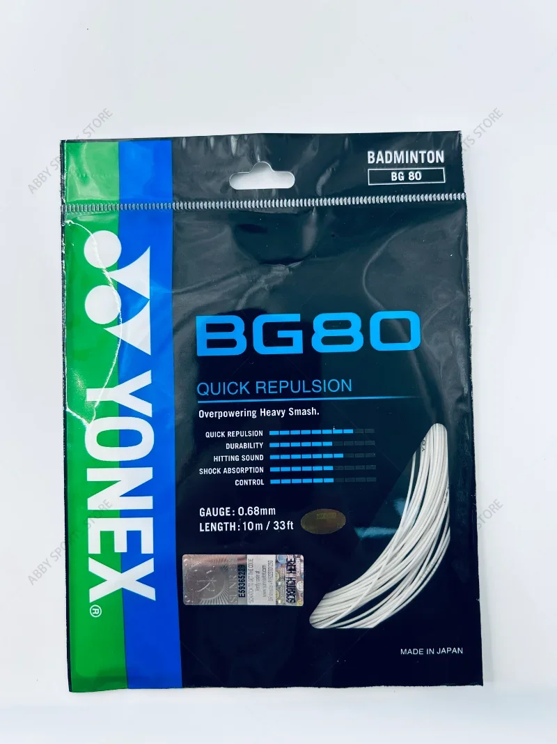 YONEX Badminton Racket String YY BG80 0.68mm