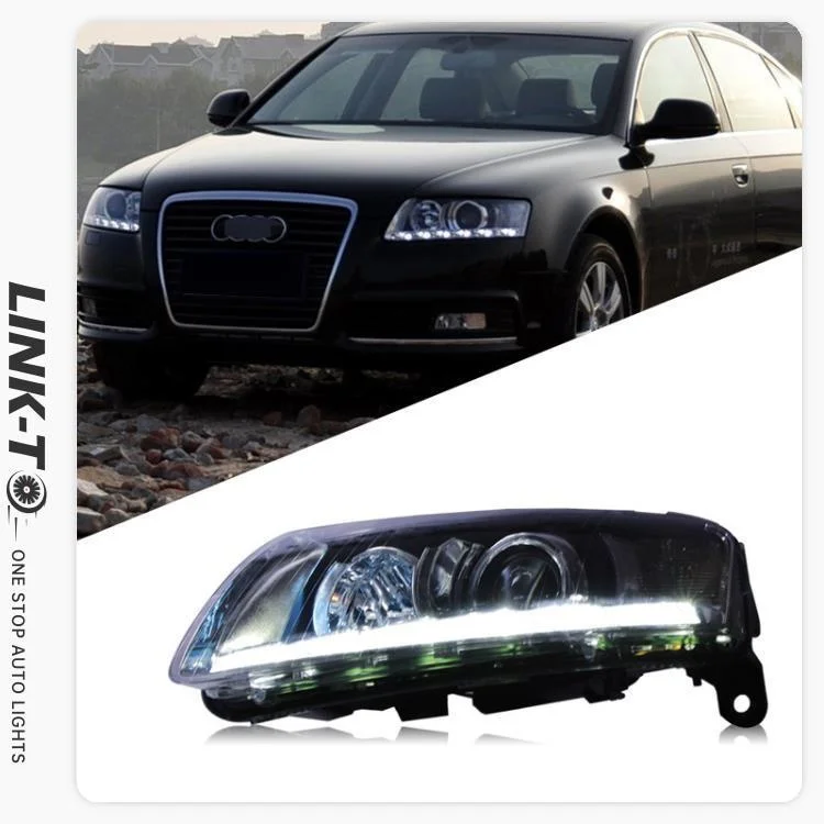 

Suitable For Audi A6L Headlight Assembly 05-11 Styles To Change The New LED Daytime Running Light Bifocal Lens Xenon