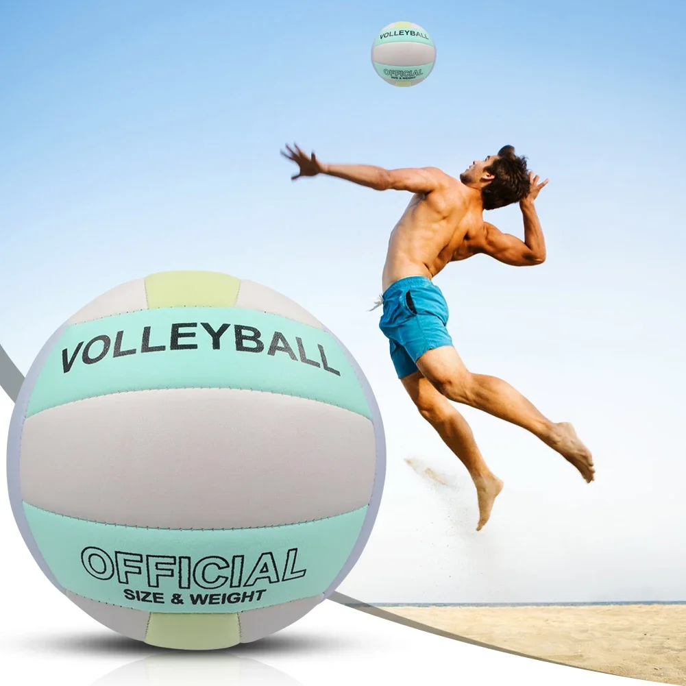 Training Game Volleyball Non-Slip Soft Beach Volleyball Professional Competition for Outdoor Indoor Training Size 5