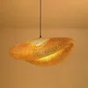 Handmade Natura Woven Lamp Wooden Bamboo Chandeliers Creative Rattan Pendant light for Japanese Restaurant Decorative Lighting 2