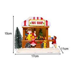 Festive Snowhouse Glow Snowman Ornament with Music - Country Resin Christmas Decoration Gift (15)
