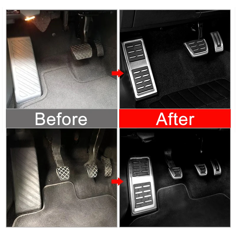 폭스바겐 VW 골프 8 MK8 R 라인 GTI 2020 2021 2022 자동차 풋 페달, 연료 가스 가속 브레이크 페달 커버, 미끄럼 방지 패드