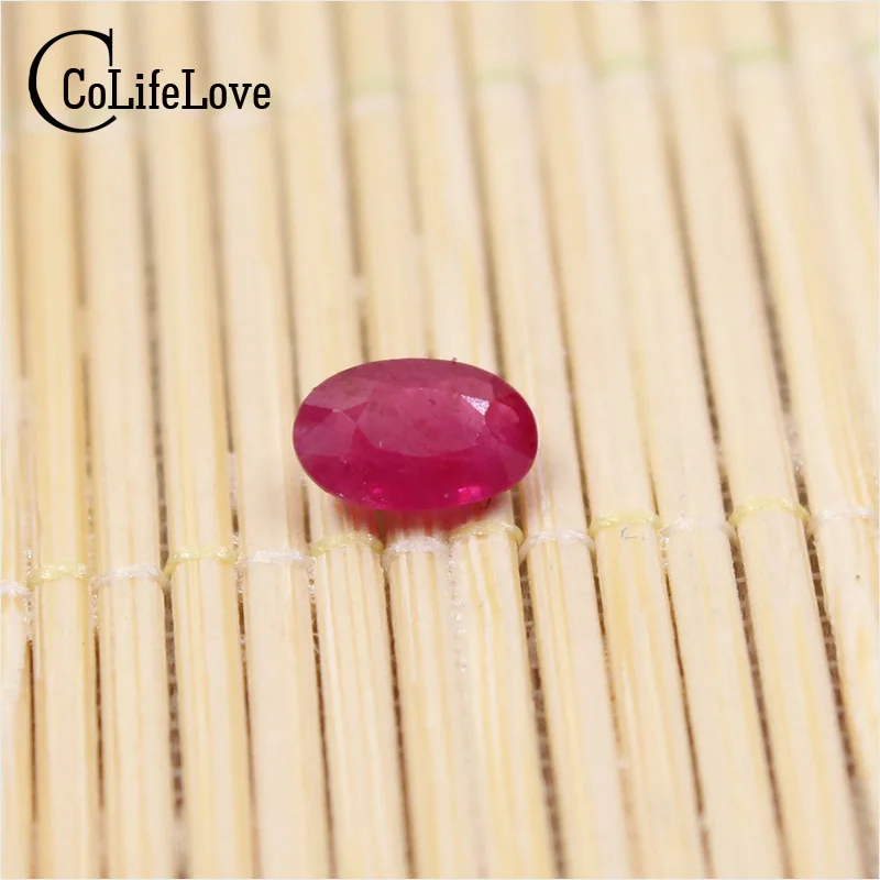 100% Natural Ruby Loose Gemstone 4mm*6mm 0.4ct Oval Cut Genuine Ruby Loose Gemstone