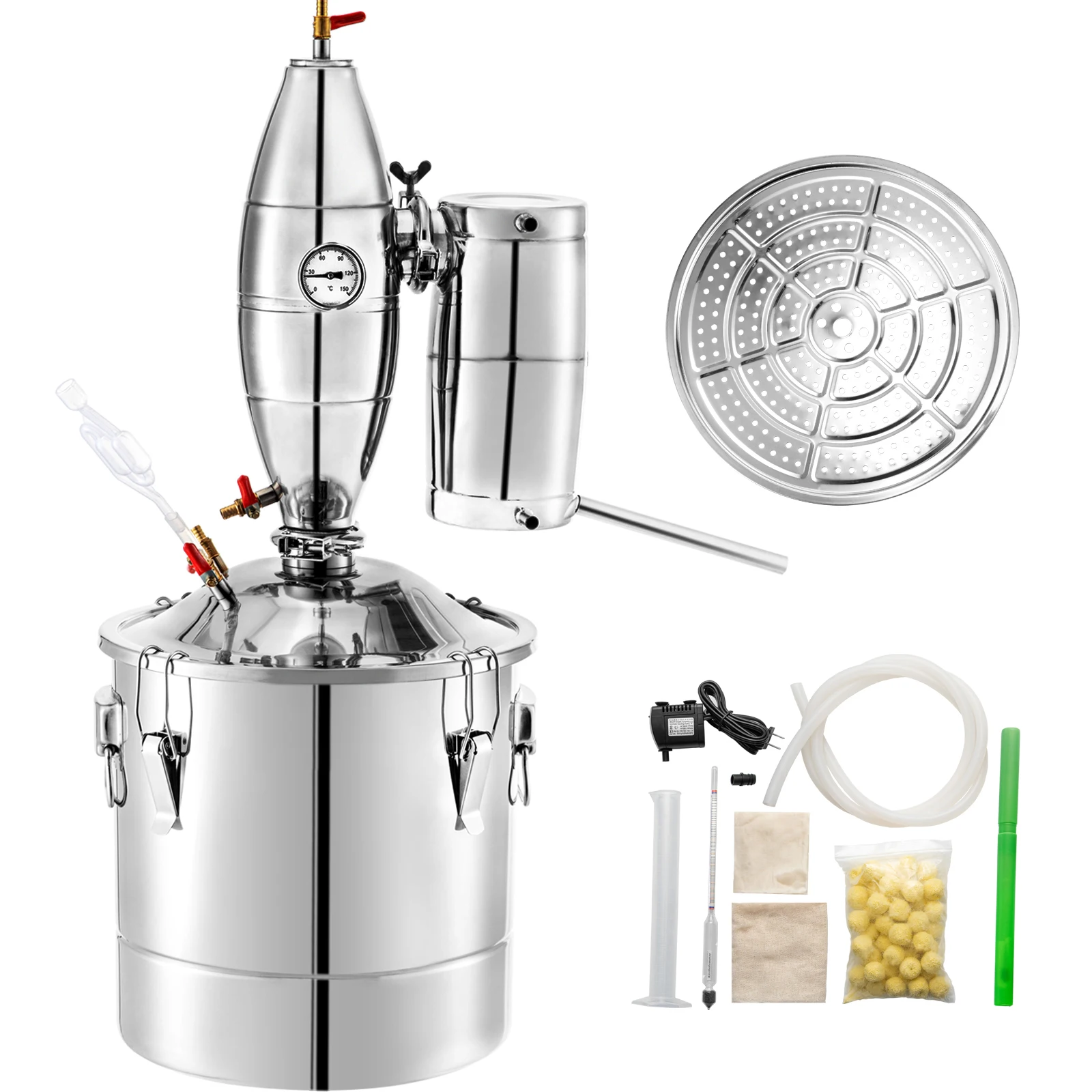 Water Alcohol Distiller Home Beer Brewer Kit 20L30L50L70L Alcohol Distiller Machine Beer Brewing Equipment DIY Wine Moonshine Apparatus Dispenser Kit Home Appliance