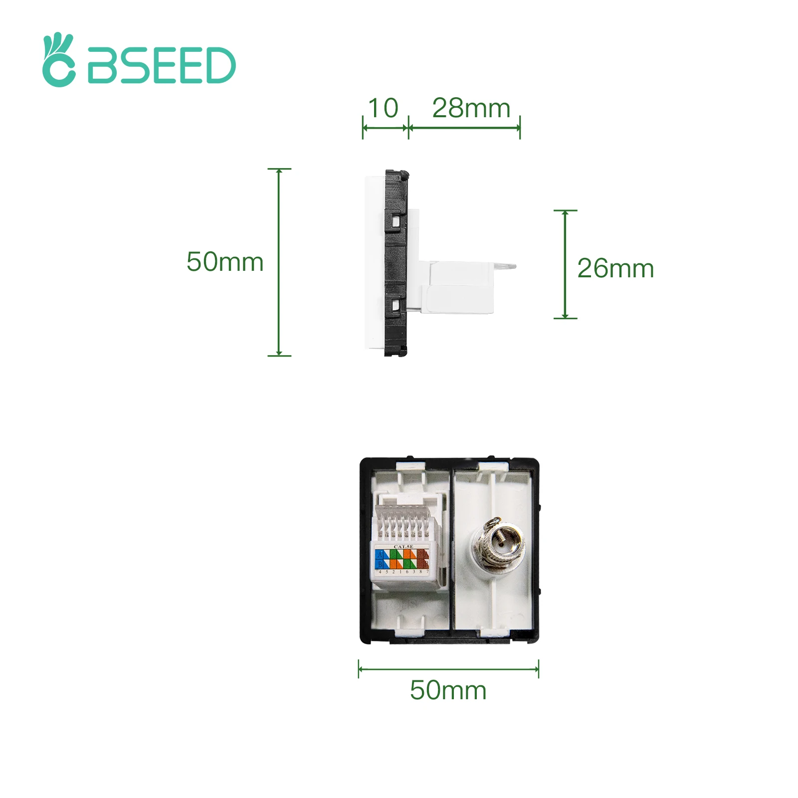 BSEED 기계식 버튼 스위치, 조명 스위치용 유리 패널 프레임, EU 벽 플러그, CAT5, 6 TV 위성 USB 소켓, DIY 부품