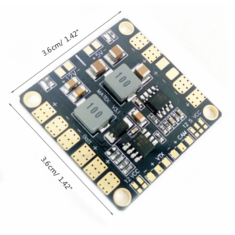 Carte de Distribution d'Énergie PDB 36x36mm 4 couches 2oz pour FPV Drone 3-6S