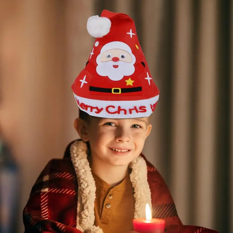 Christmas Hat Handmade Set Cartoon Christmas Hat Making Kit Children Kit Holiday Craft Supplies For Home