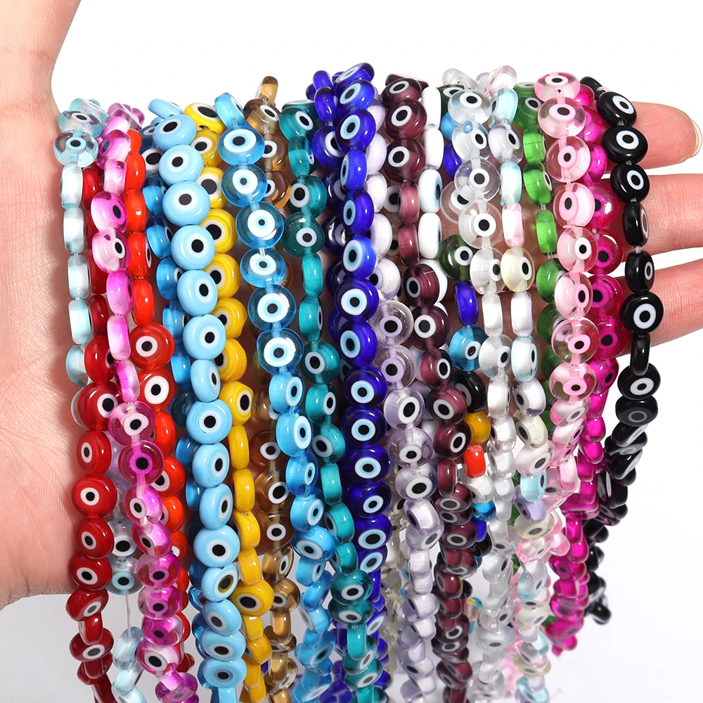 Hicarer 50 Dijes De Cuentas Contra El Mal De Ojo Para Hacer Joyas, Aleación Mixta, Malvado De Ojo, Varios Conectores De Diamantes De Imitación, Dijes De Eslabones De Diamantes De Imitación