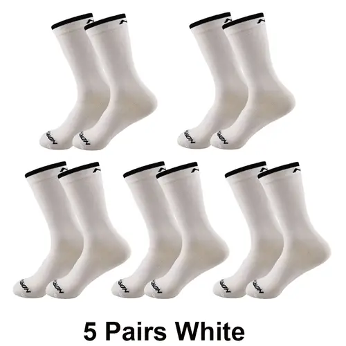 5 Pairs Cycling Socks Men Breathable Mesh Sport Running Socks Racing Road Bicycle Mid Tube Solid Letter Football Bike Socks Man - Image 15