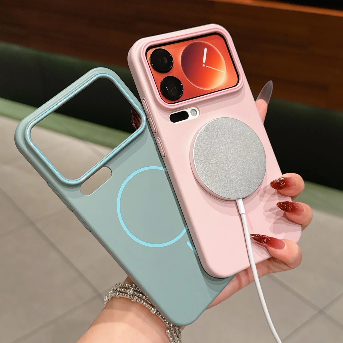 Matte Frosted Color Wireless Charging Magnetic Case