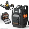 WINHUNT 2025 New Heavy Duty Tool Bag Thickened Tool Backpack with Plastic Bottom for Organizer Electrician Man Gift 1