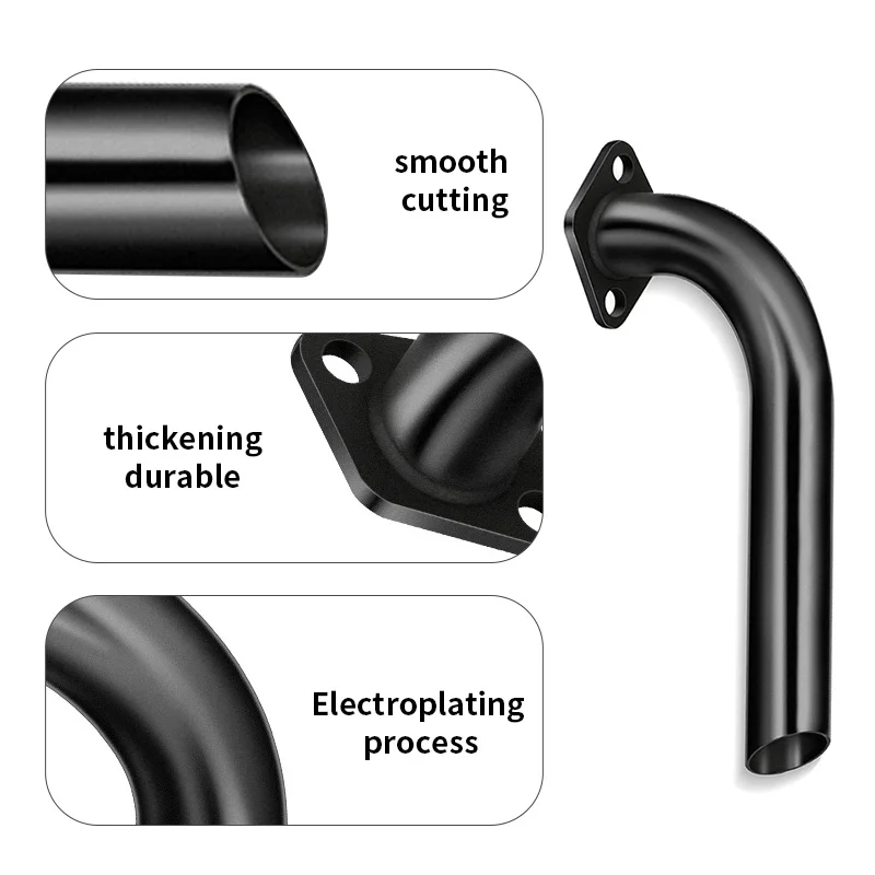 미니 오토바이 배기 파이프 키트, 스트리트 오토바이 부품, 블랙 메탈