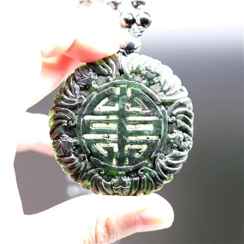 

Natural Black Green Chinese Jade Bat Pendant Obsidian Necklace Charm Jewelry Accessories Carved Amulet Gifts for Men