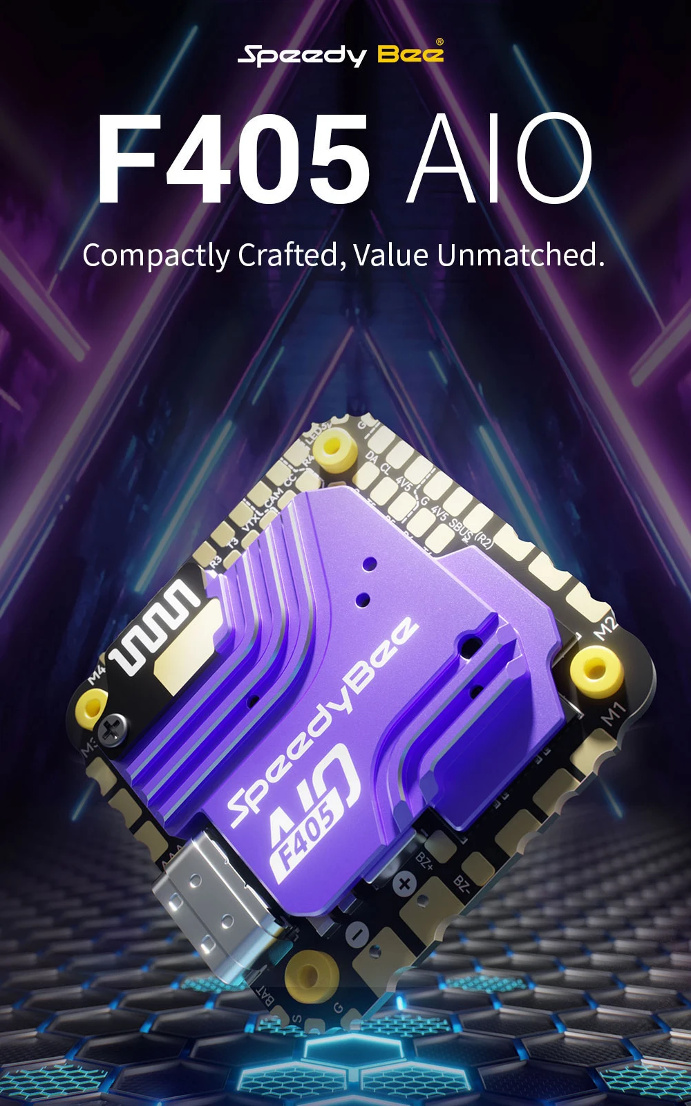 Description Picture 2 of itemSpeedyBee F405 AIO 40A Bluejay 25.5x25.5 3-6S Flight Controller