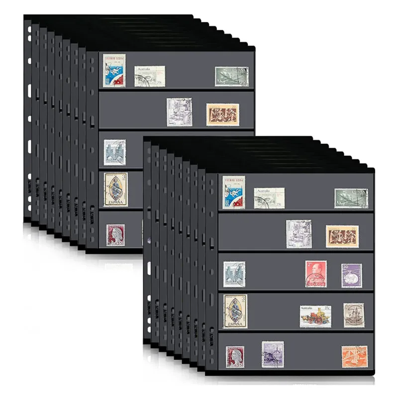 Raccoglitore Da 10 Pezzi Carte Fotografiche Stamp Page Collection Titolari Di Album Di Francobolli Inner A Fogli Mobili In Pvc Di Non Includere La Cop