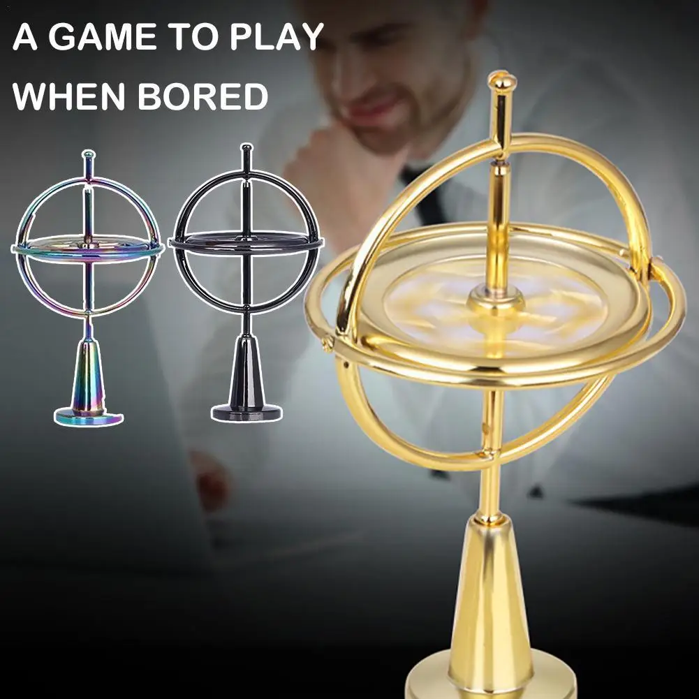 

Metal Self-balancing Gyroscope Anti-gravity Decompression Educational Toy Finger Gyroscope Best Gift For Kids H3z2