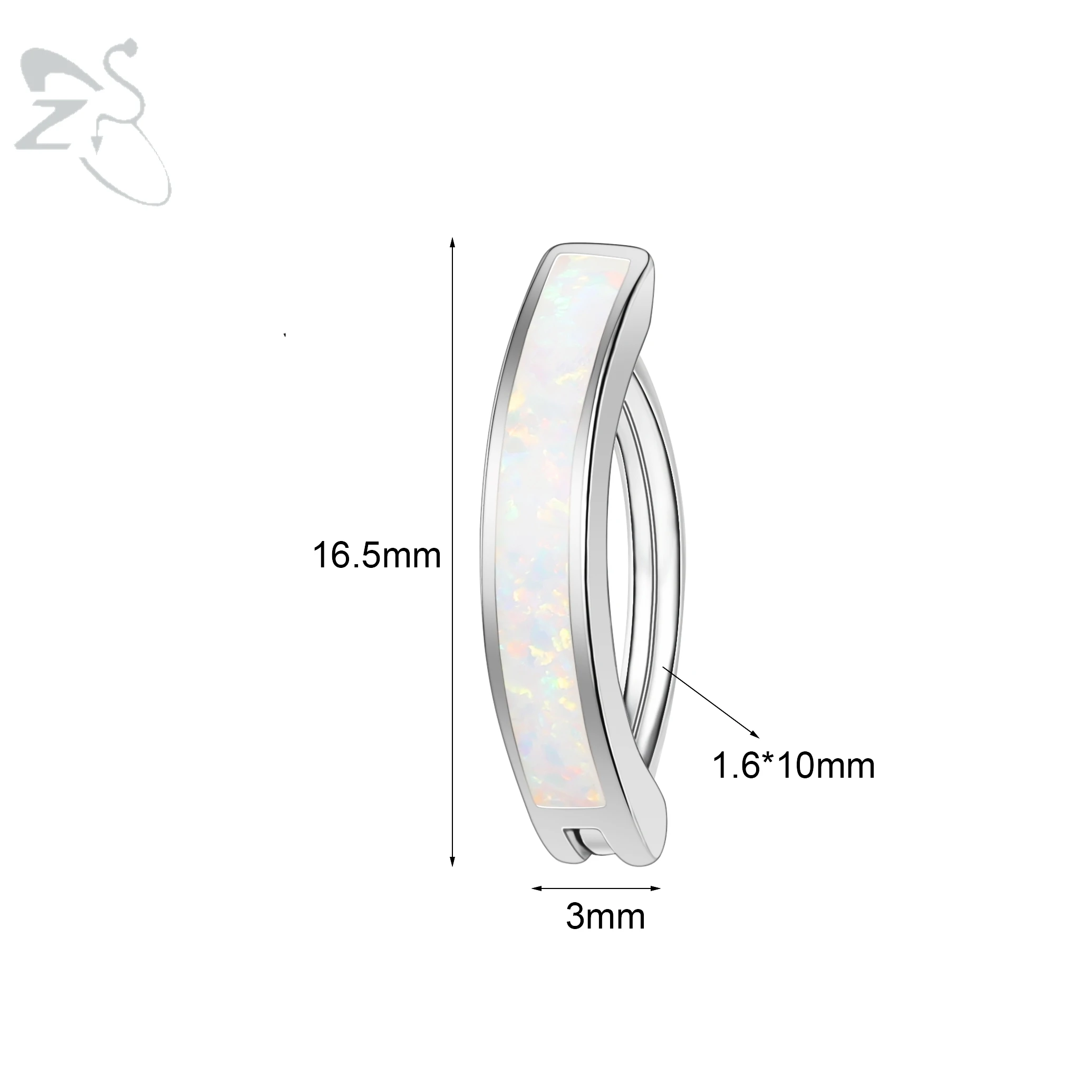 ORAZIO 14G Anelli Per Ombelico Clicker Per Donna Argento 925 Piercing Per Ombelico Argento/Oro Gioielli Per Il Corpo Con Ombelico Curvo Inverso 10MM/ 12MM 3 - 7