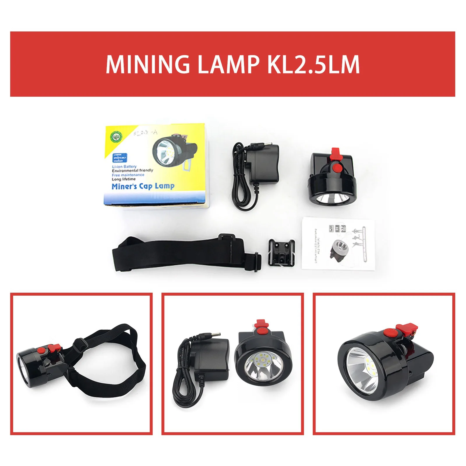 KL2.8LM(B) LED Miner Cap Light Miner's Helmet Lamp Mining Headlamp