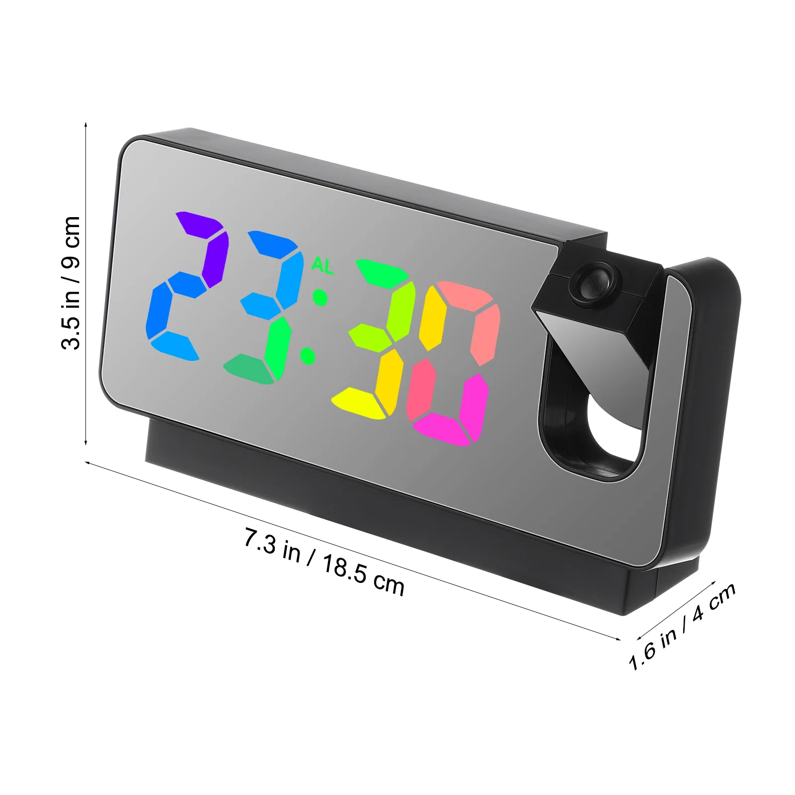 Electronic Digital Projection Alarm Clock Projector Clocks Ceiling Plastic Night 4