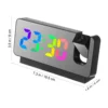 Electronic Digital Projection Alarm Clock Projector Clocks Ceiling Plastic Night 4