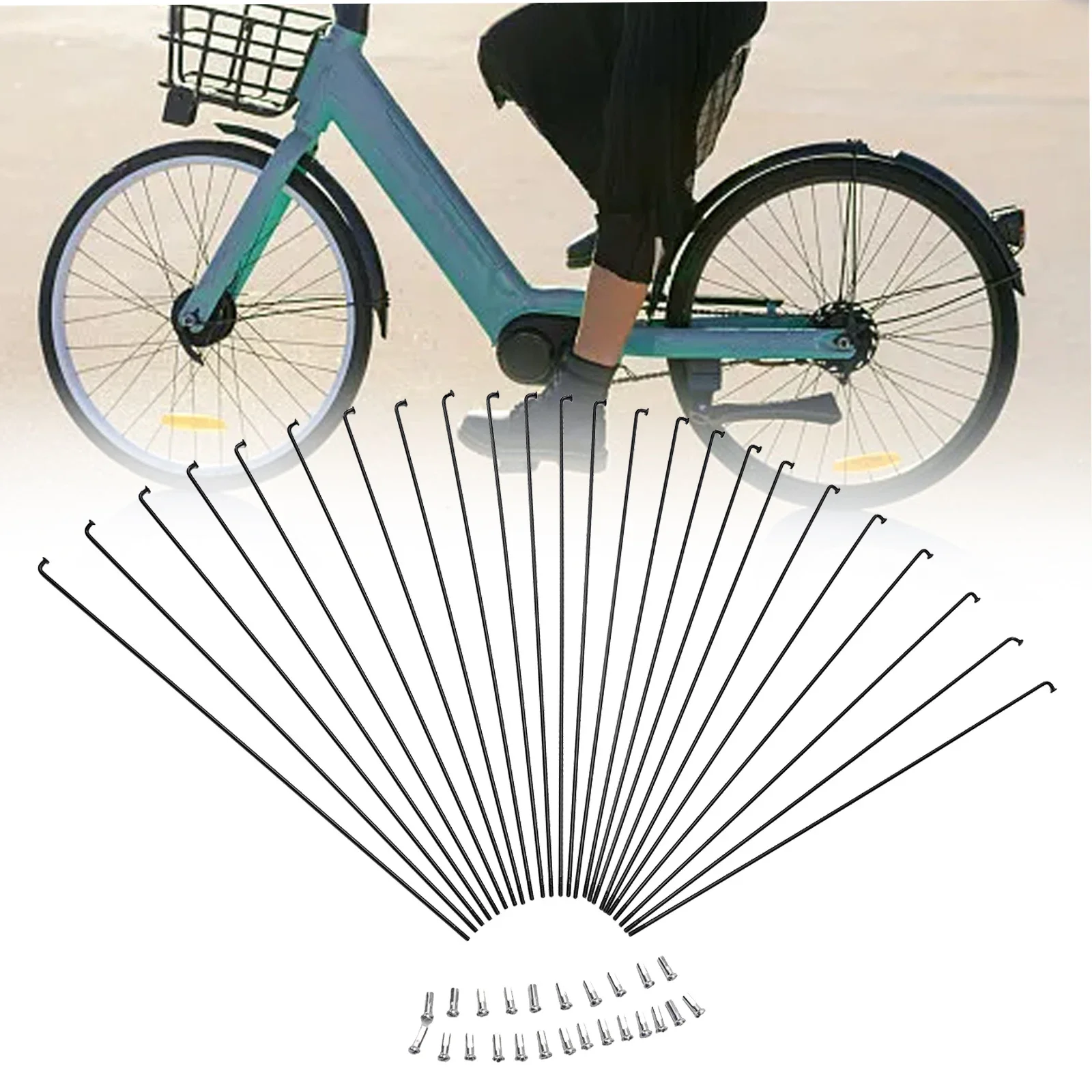Bicycle Spokes 24pcs 255MM 275MM 289MM For Rim Size 27.5 / 26 / 29 Inch