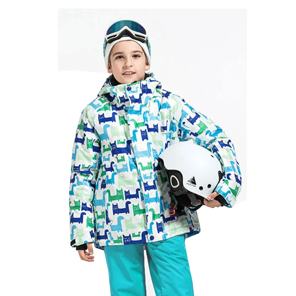 Windproof Children's Skiing Suits,Hooded Jacket Bib Pants,Snowboard Skiwear,Boys Girls Winter Warm Snowsuits for Outdoor Sports
