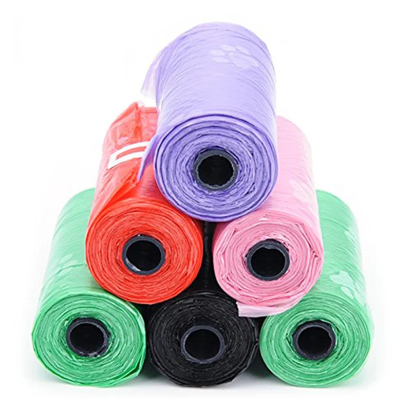 10/5 Roll Paw Print Pet Poop Bags 5