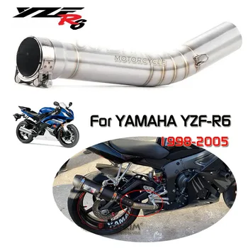 Exhaust Slip On For YAMAHA YZF-R6 R6 1998-2005 Motorcycle 51mm Link Pipe System Muffler Front Header Pipe R6 Exhaust
