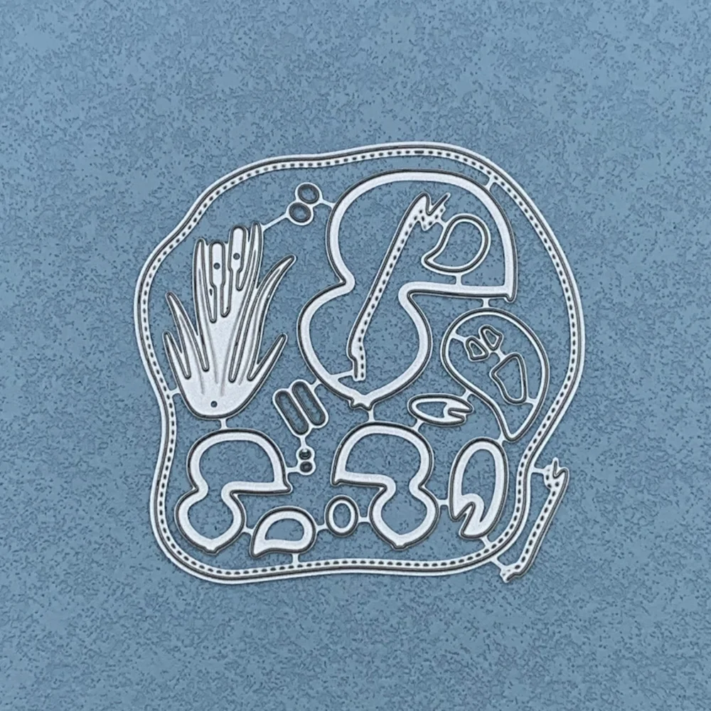 Zonfer Metall-Stanzform 'Schlafendes Baby' – 75x85 Mm, Aus Kohlenstoffstahl, Für Scrapbooking & Kartenbasteln