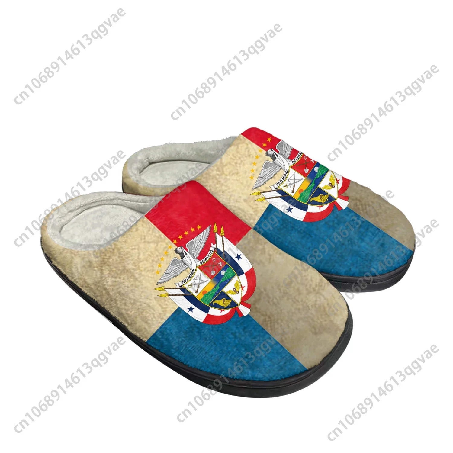Panamanian Flag Home Cotton Custom Slippers Mens Womens Sandals Panama Plush Bedroom Casual Keep Warm Shoes Thermal Slipper