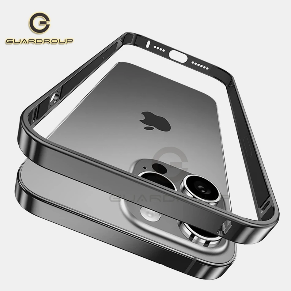Luxury Light Aluminum Bumper Ultra Slim Case For iPhone 13 12 14 15 16 17 Pro Max 16plus Safety Buckle Metal Alloy Accessories