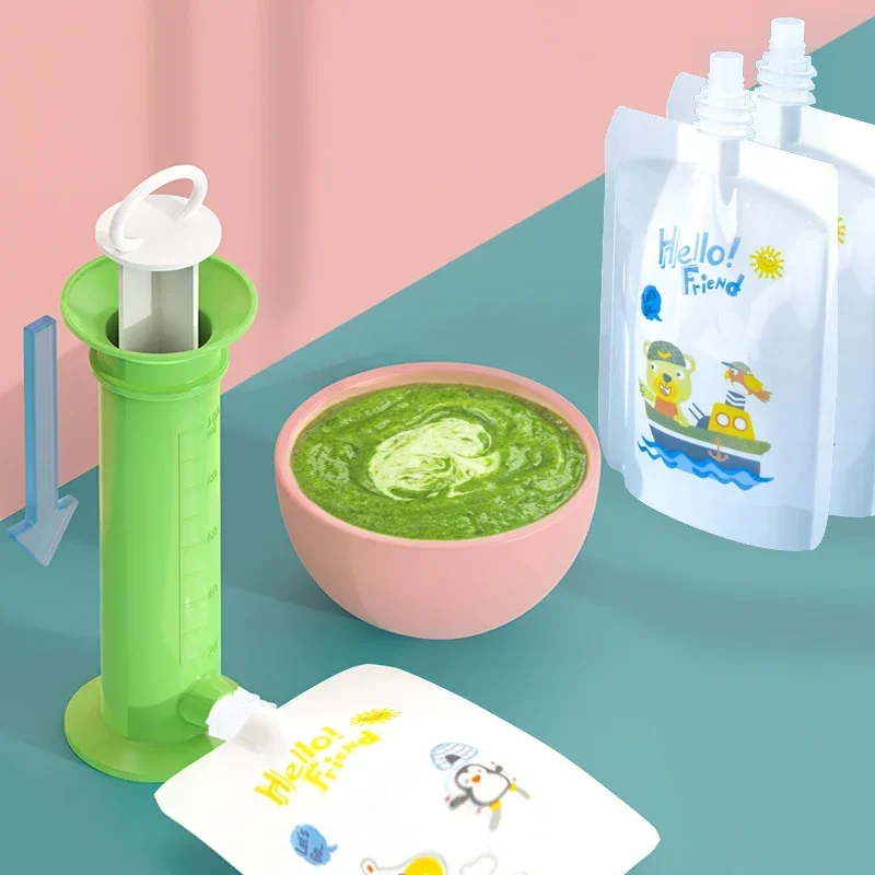 Baby Food Storage Containers Food Pouch Baby Food Storage Fruit Puree Filling Dispenser