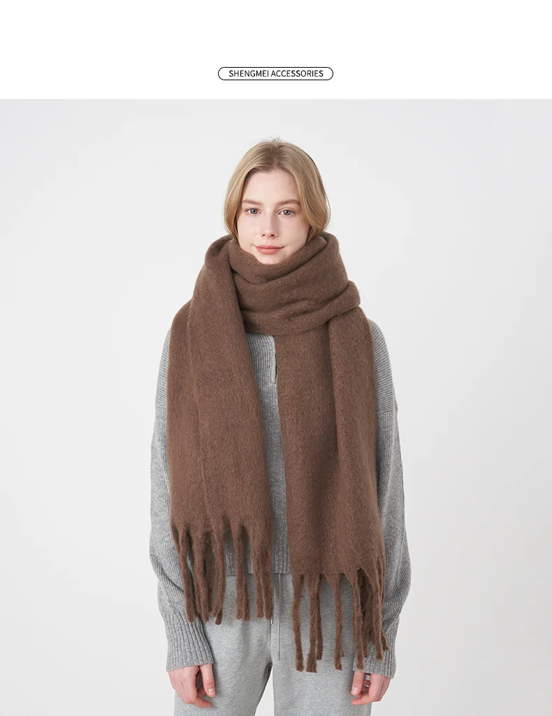 Cachecol de inverno, cachecol suave em imitação de cashmere_voghion.com