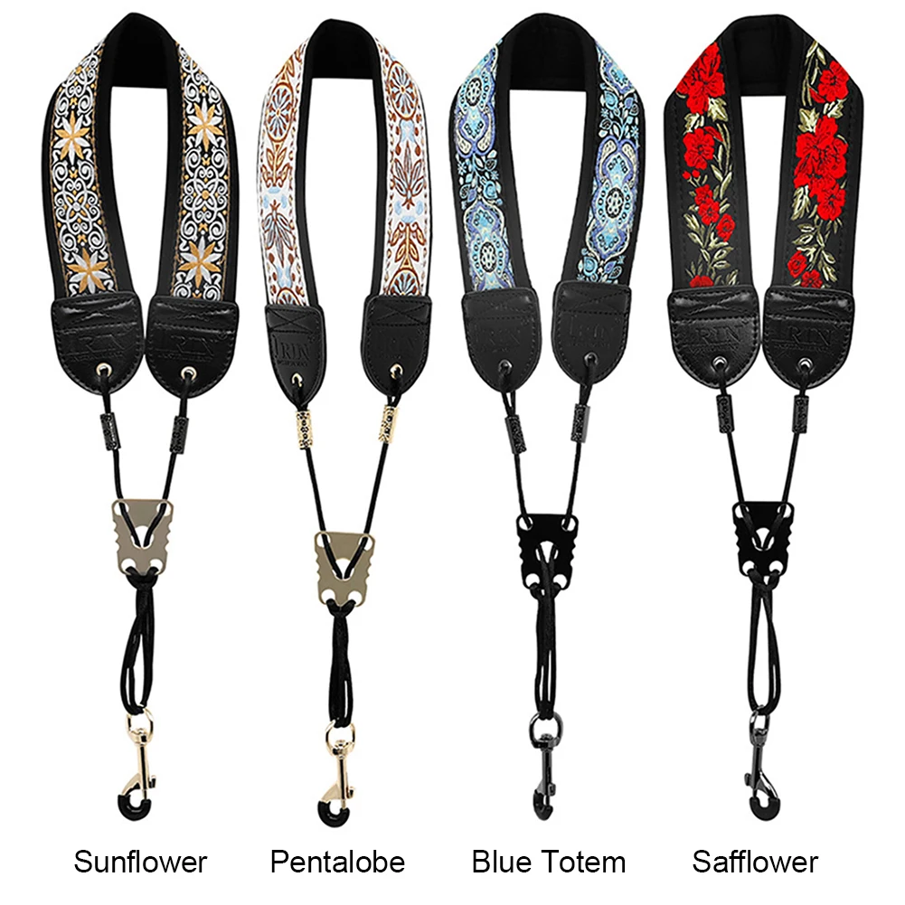 Universal Sax Neck Strap Adjustable Clarinet Neck Band with Hook Clasp Saxophone Strap for Alto Tenor Baritone Soprano