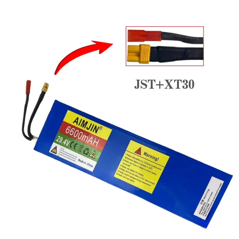 7S2P 29.4V 6600mAh 24v Electric Scooter Battery Lithium Electric Scooter  Electric Scooter Battery 24v 7s2p Battery 6