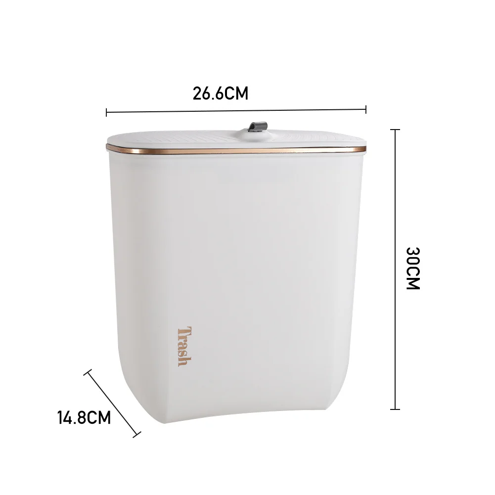 Kitchen Hanging Waste Bin with Lid Wall Mounted Garbage Cabinet Under Sink Waste - Picture 23 of 24
