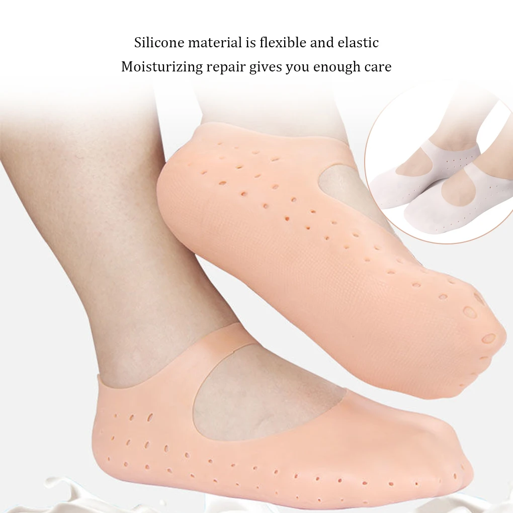 1 Pair Silicone Socks Foot Care Gel Socks Shockproof Fine Workmanship Multicolored Callus Remover Anti Cracking silicone remote cover for samsung bn59 01259b tv remote sleeve skin smart tv remote protective case soft shockproof skin housing