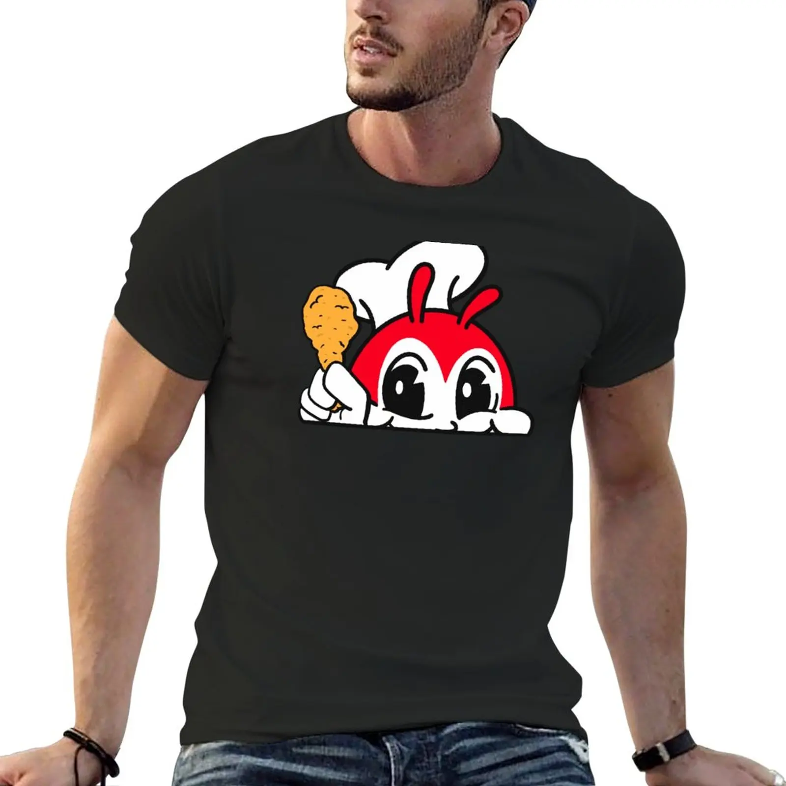 

JOLLIBEE PEEKING CUTE CHICKEN JOY FILIPINO STICKER T-Shirt summer clothes plus size t shirts mens graphic t-shirts hip hop