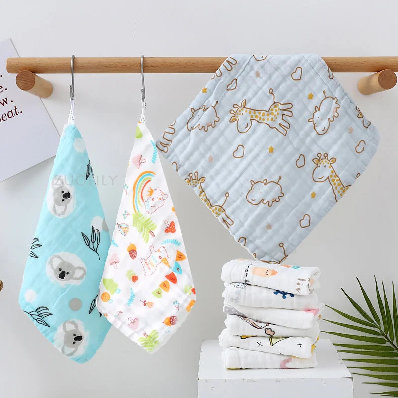 Muslin Cotton Baby Towel 6 Layer Handkerchief Kid Wipe Cloth Newborn Infant Face Bibs Feeding Hand Towel for Toddler cotton towel,baby towel,muslin towel,muslin feeding towel
