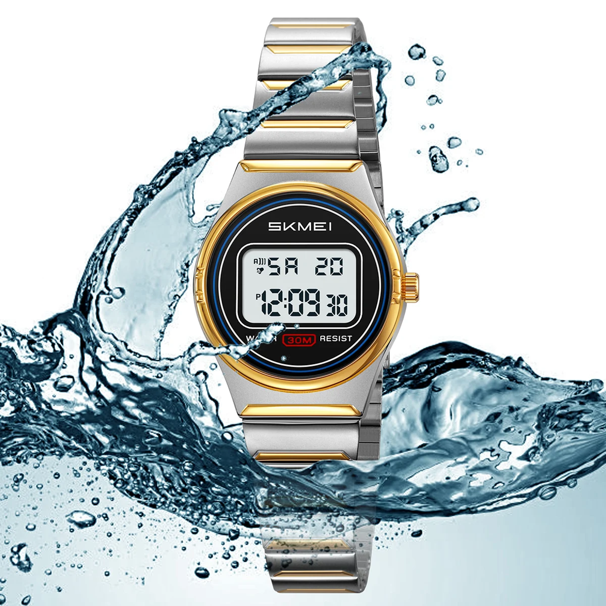 Skmei Casual Fashion Sport Damen Chrono 3bar wasserdicht digitalen