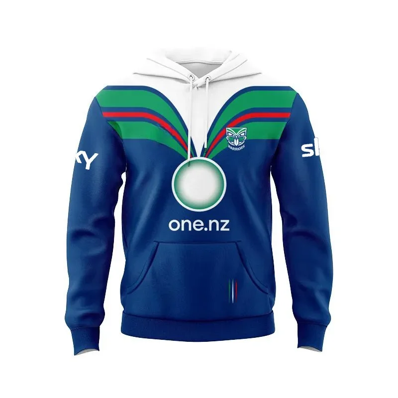 

2024 Новая Зеландия воины Джерси Мужская Домашняя толстовка Регби Джерси Размер: S--5XL