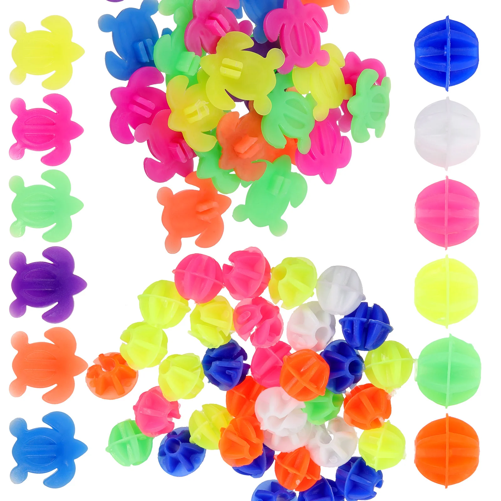 

61 Pcs Bicycle Spoke Beads Bike Decor Glow Decorations Wheel Wraps Accessories for Kids Sea Turtle