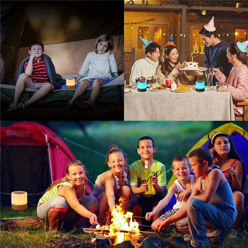 13 Color Remote Control Night Light USB Rechargeable Touch Lamp Portable Bedside Table Night Lamp Dimmable Desk Lamp Baby Kids 6