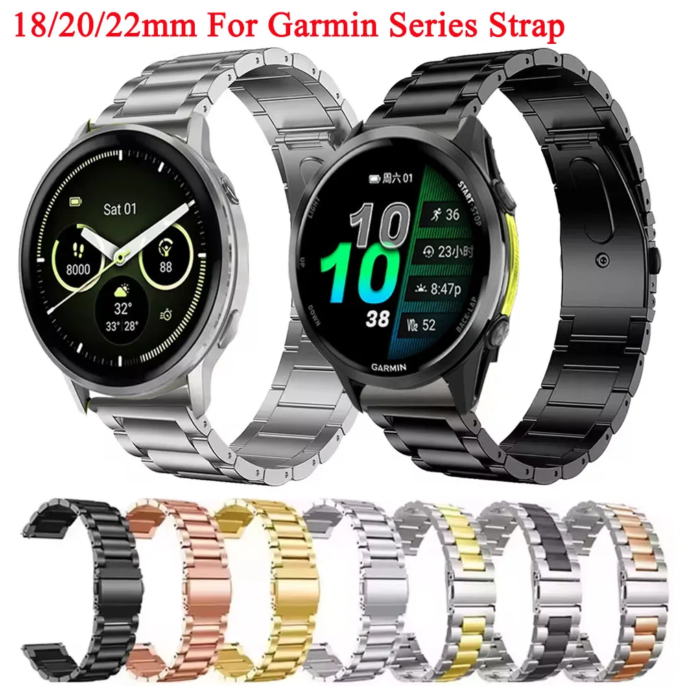 Premium Stainless Steel Watch Band Strap - 18mm, 20mm, 22mm