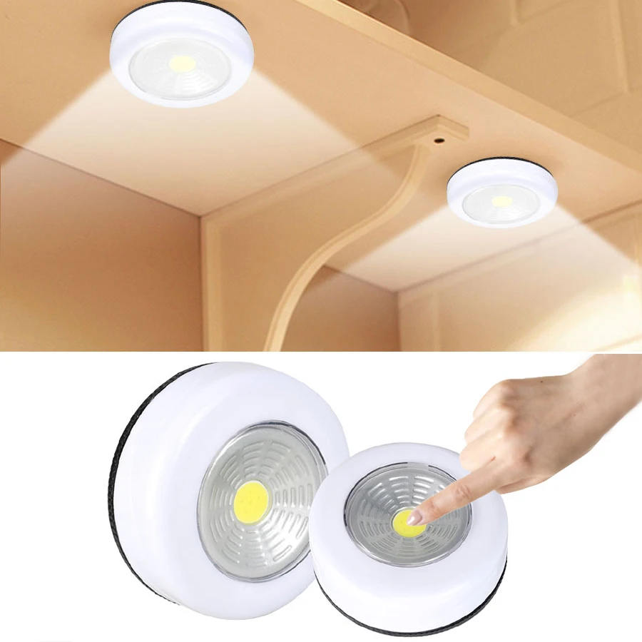 

COB LED Under Cabinet Light with Adhesive Sticker Wireless Wall Lamp Wardrobe Cupboard Drawer Closet Bedroom Kitchen Night Light