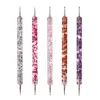 5Pcs/Set Ergonomics Nail Pen Acrylic Nail Painting Pen Creative Easy to Use Nails Designs Dual Ended Drawing Manicure Tools 4