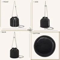 Sac seau en diamant WHIMARKS, sac à bandoulière pour femme, pochette en diamant, sac de luxe, sacs de créateurs, sacs à main de soirée 5