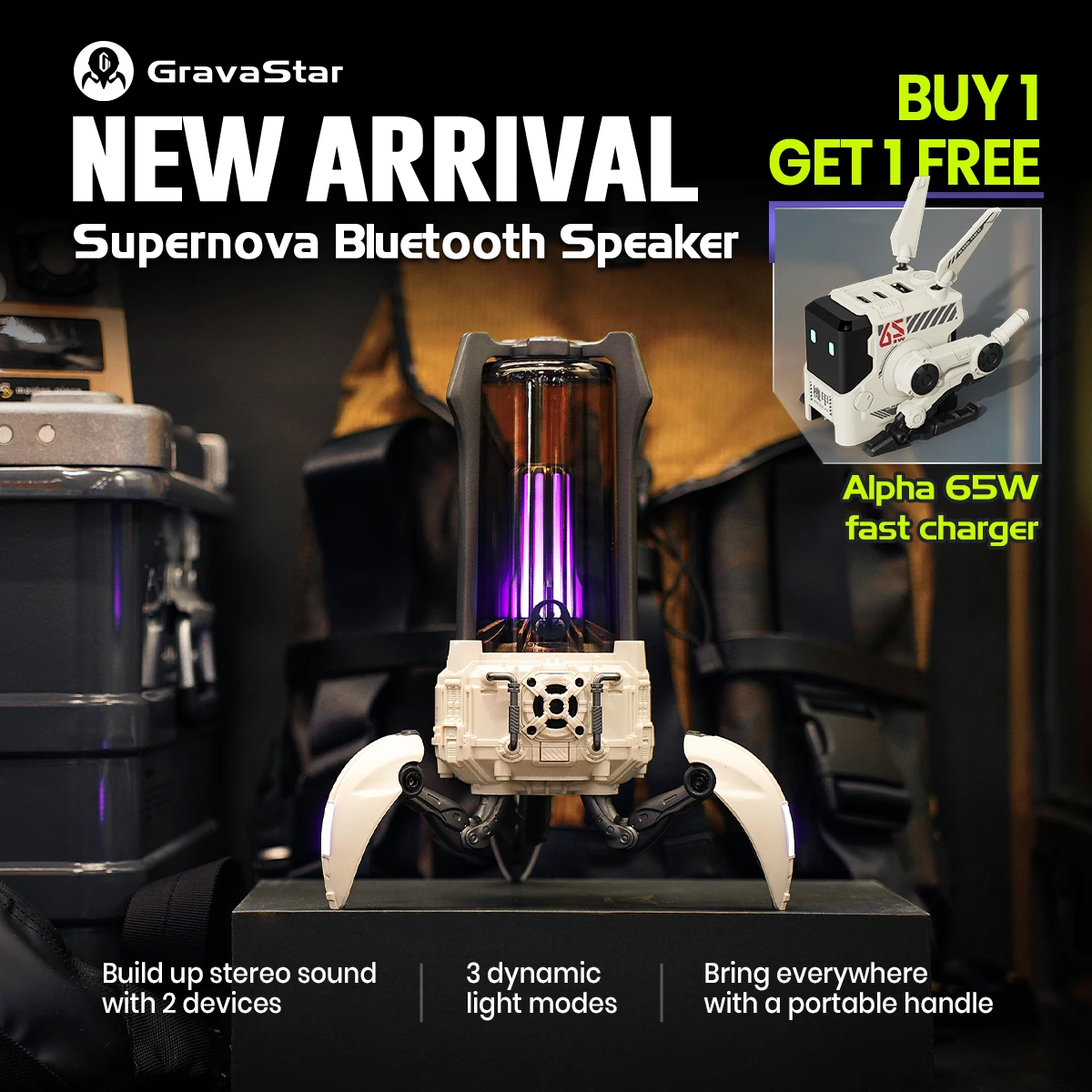 Gravastar Supernova Wireless Bluetooth 5.3 Speaker With Lamp Design Zi –  ONE2WORLD