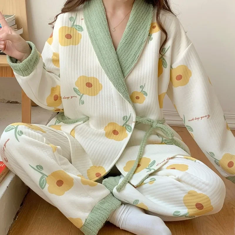 Maternity Clothing Sets Postpartum Nursing Clothes Sleepwear For Pregnant Women Autumn/winter