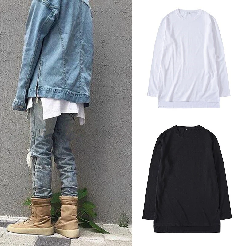 

Streetwear T-Shirt Men Solid T Shirt Long Sleeve Tshirt Men O Neck Streetwear Hip Hop Tops Tees Clothing Male Spring Tee Shirt